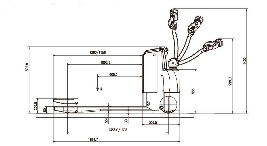 Electric pallet truck