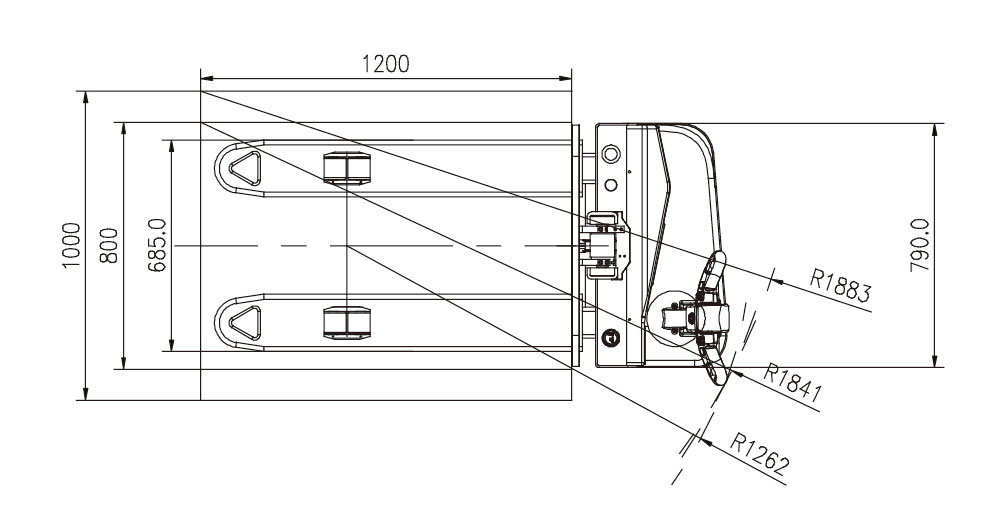 1.0 Ton Electric Stacker