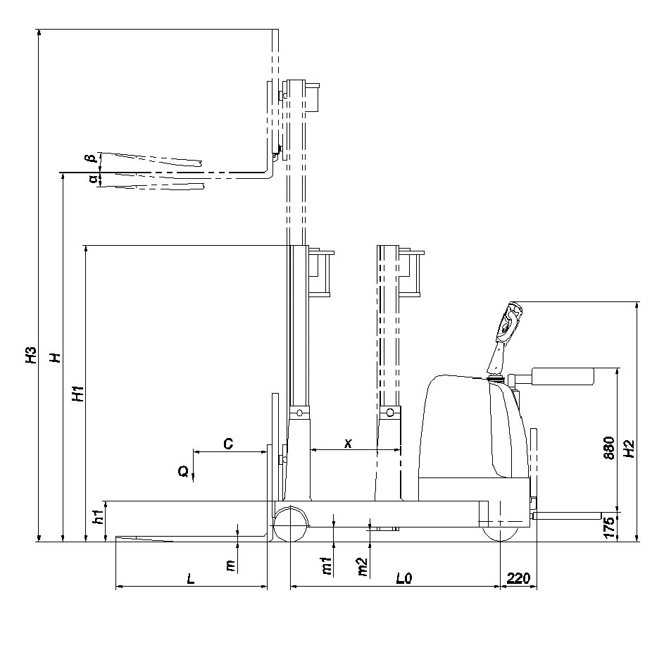 Electric Reach Stacker