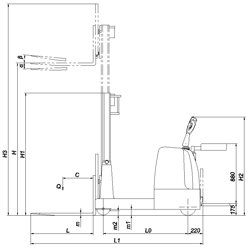 Counterbalance Electric Stacker