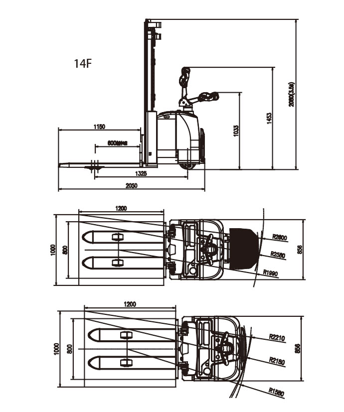 1.2-1.4 Ton Electric Stacker