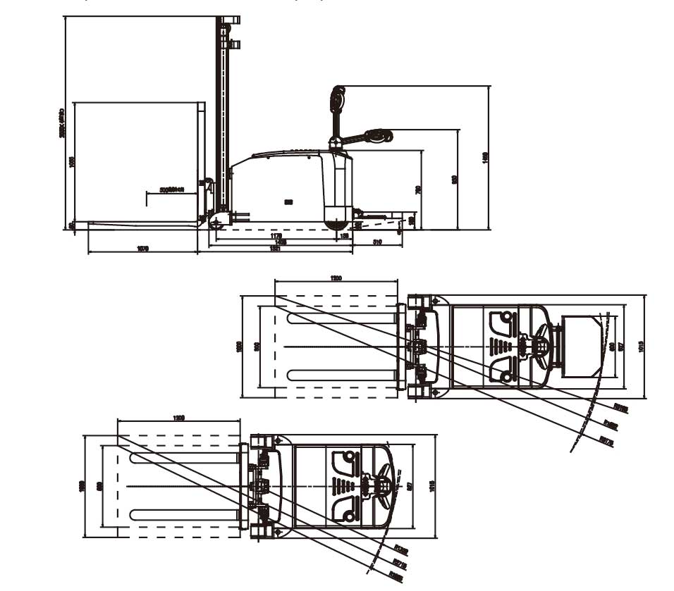 1.2 Ton Counterbalanced Electric Stacker