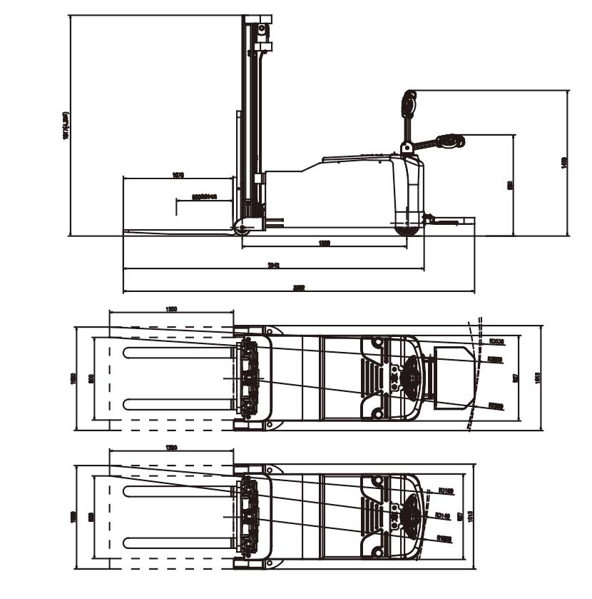 1.6 Ton Counterbalanced Electric Stacker