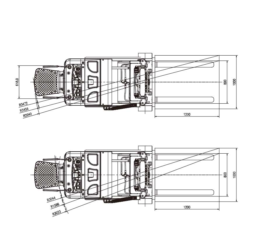 1.2/1.5 Ton Counterbalanced Reach Stacker 