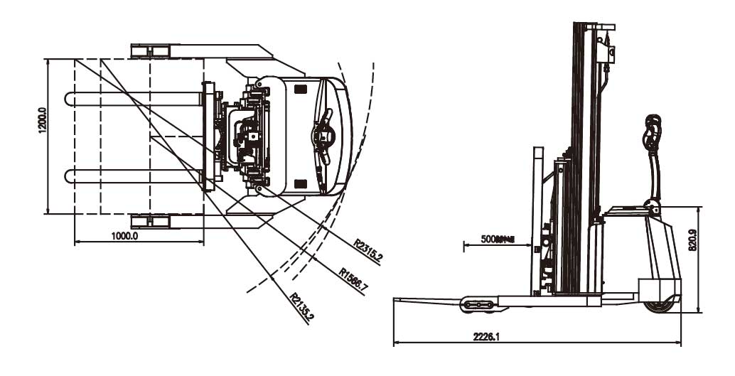 1.3/1.4 Ton Scissor Stacker