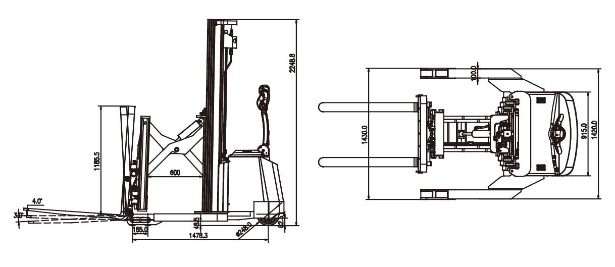 1.3/1.4 Ton Scissor Stacker